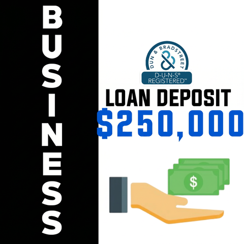 Business Loan Deposit $250,000 (Primary Account)